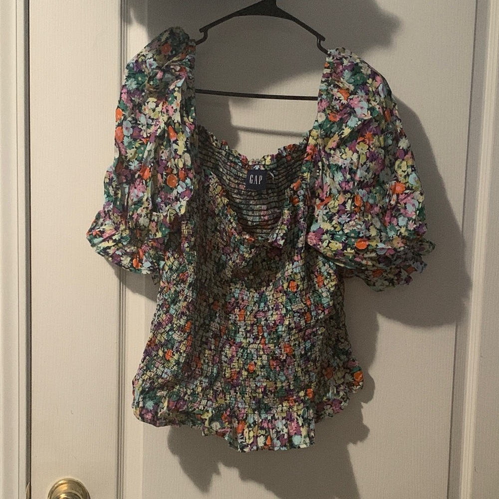 GAP Women's Colorful Floral Blouse
